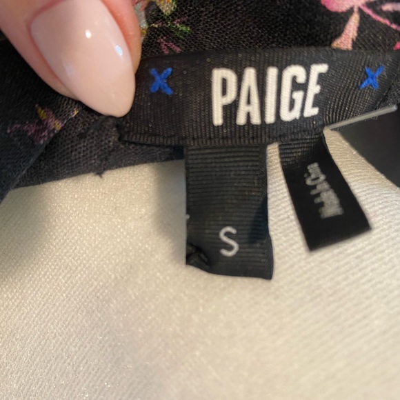 NWOT PAIGE Long Sleeve Wrap Top with Floral Print - Picture 3 of 5